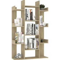 vidaXL Estantería de madera de ingeniería 86x25,5x140 cm Roble Sonoma Best