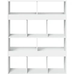 vidaXL Estanterías-Estantería de madera de ingeniería blanca 100x33x125,5 cm