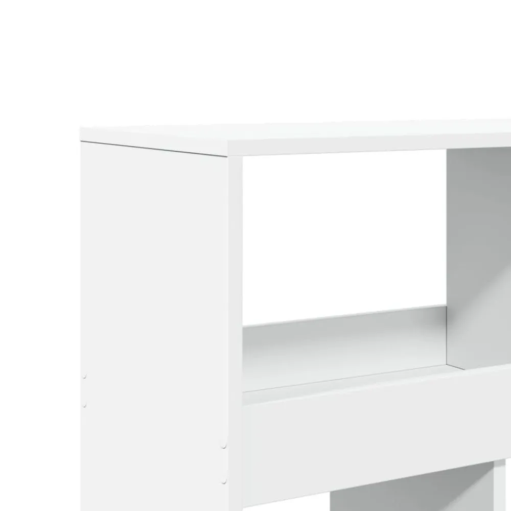 vidaXL Estanterías-Estantería de madera de ingeniería blanca 100x33x125,5 cm
