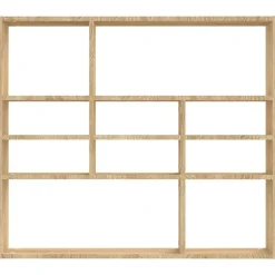 vidaXL Estantería de pared contrachapada color roble 90x16x78 cm Roble Sonoma