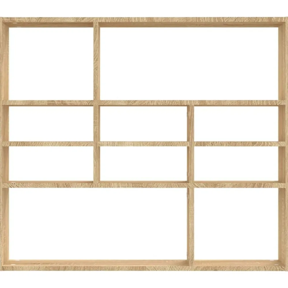 vidaXL Estantería de pared contrachapada color roble 90x16x78 cm Roble Sonoma