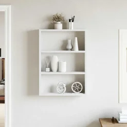 vidaXL Estantería de pared madera de ingeniería blanca 43x9x60 cm Blanco Hot