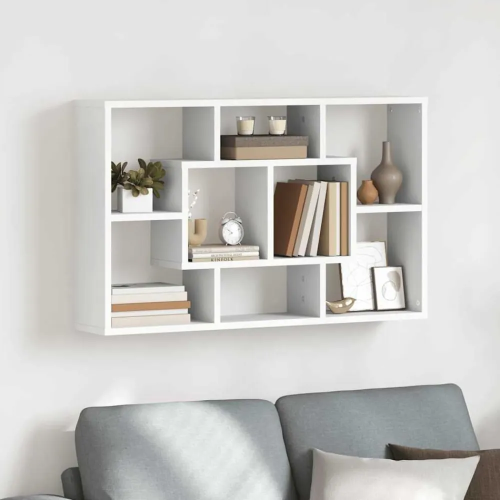 vidaXL Armarios Y Almacenamiento-Estantería de pared madera de ingeniería 85x16x52,5 cm