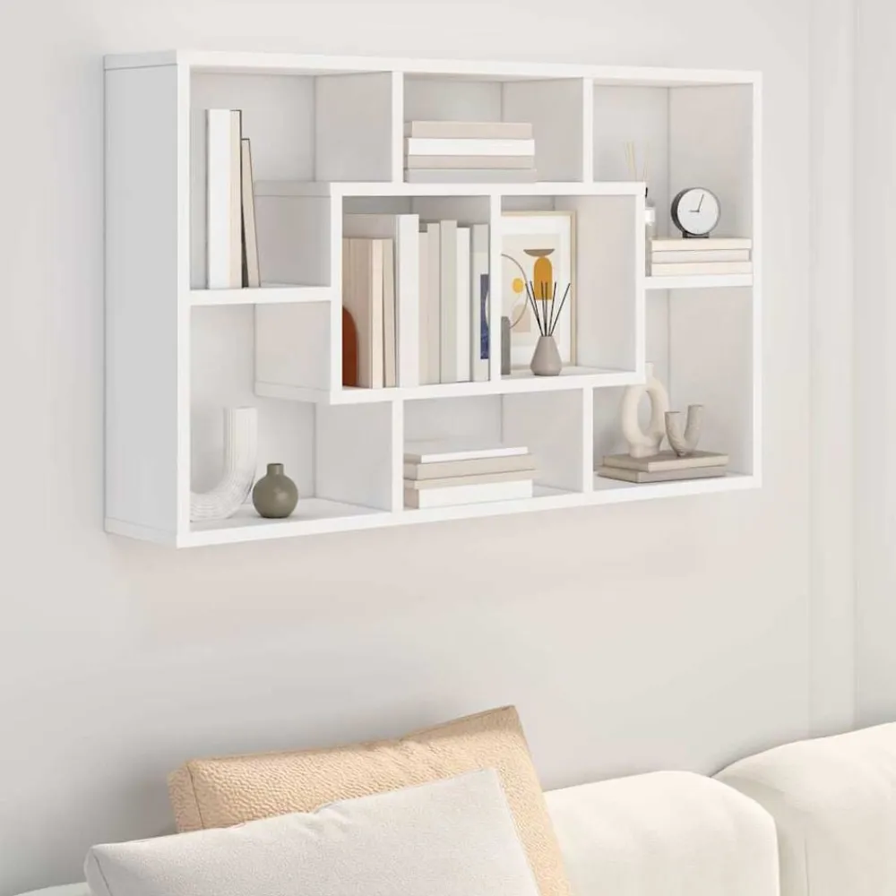 vidaXL Armarios Y Almacenamiento-Estantería de pared madera de ingeniería 85x16x52,5 cm