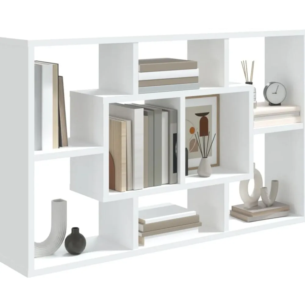 vidaXL Armarios Y Almacenamiento-Estantería de pared madera de ingeniería 85x16x52,5 cm