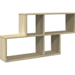 vidaXL Estanterías-Estantería de pared madera ingeniería 100x20x53 cm