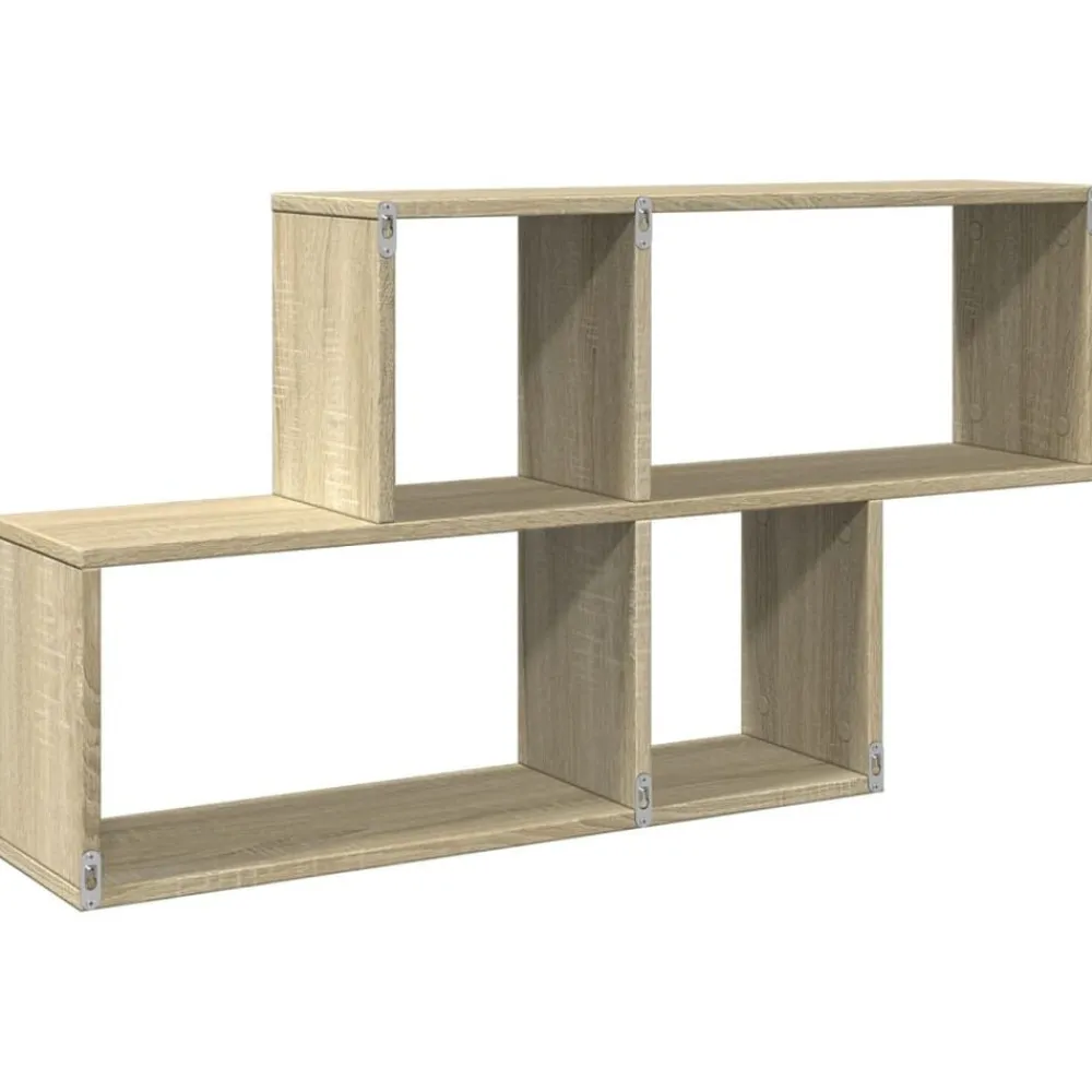vidaXL Estanterías-Estantería de pared madera ingeniería 100x20x53 cm