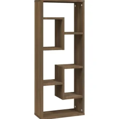 vidaXL Estantería de pared madera ingeniería marrón roble 36x16x90 cm Marr&oacute;n roble Best