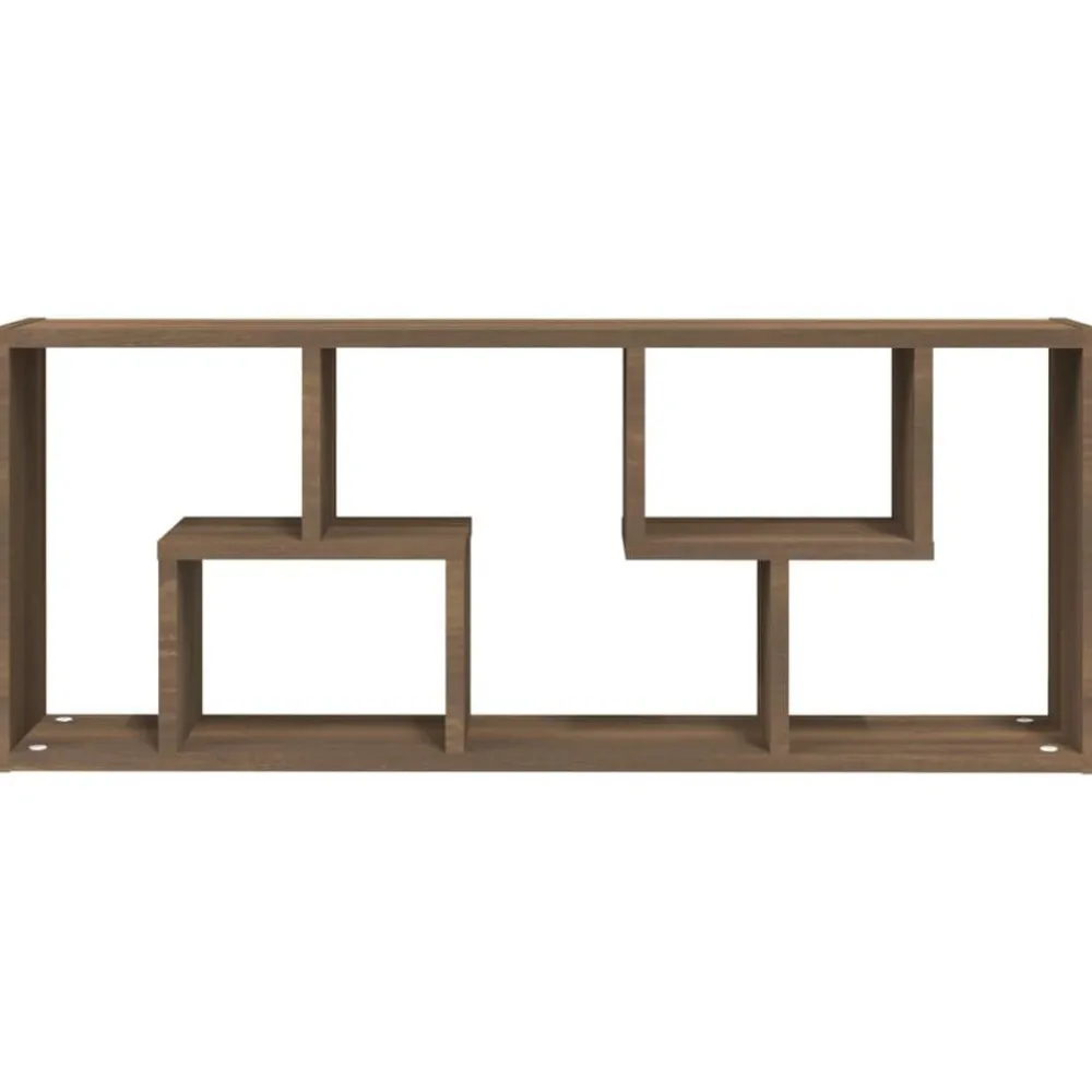 vidaXL Estantería de pared madera ingeniería marrón roble 36x16x90 cm Marrón roble Best
