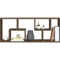 vidaXL Estantería de pared madera ingeniería marrón roble 36x16x90 cm Marrón roble Best