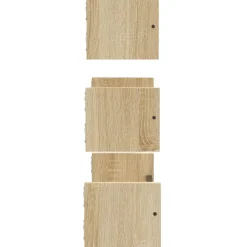 vidaXL Estantería de pared de 3 piezas con barras Madera de ingeniería Roble Sonoma New