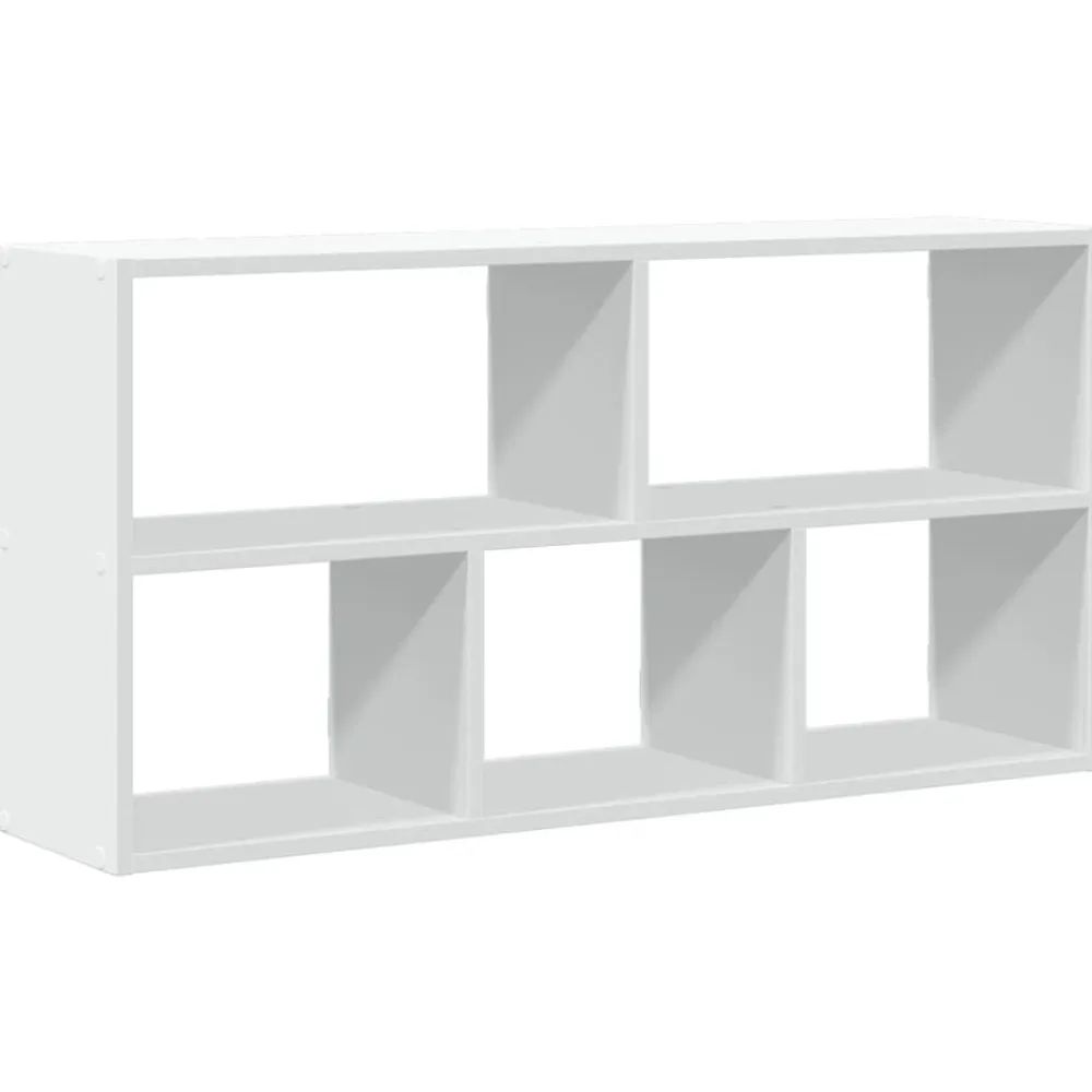 vidaXL Estantería de pared madera ingeniería blanca 100x25x50 cm Blanco Outlet
