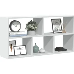 vidaXL Estantería de pared madera ingeniería blanca 100x25x50 cm Blanco Outlet