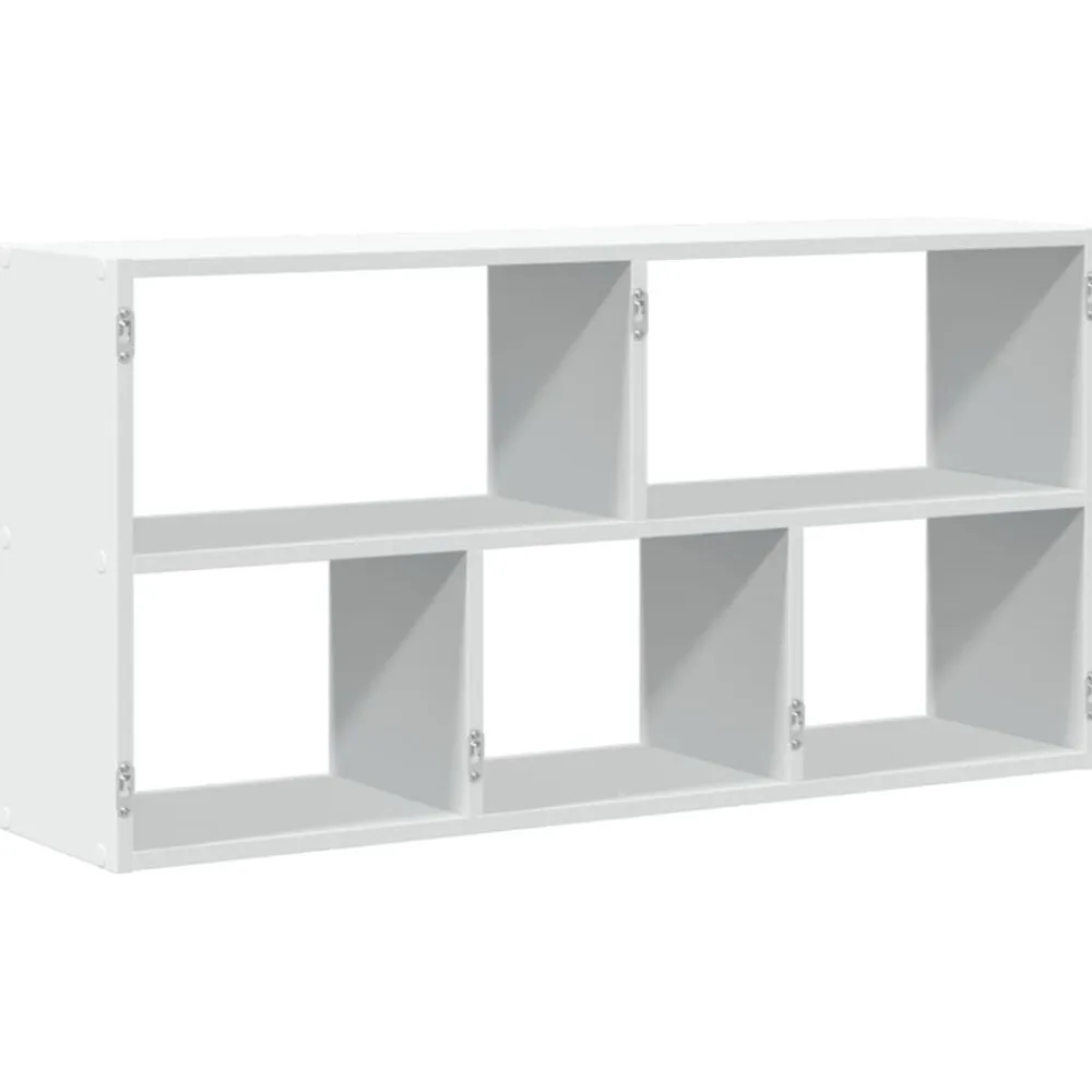 vidaXL Estantería de pared madera ingeniería blanca 100x25x50 cm Blanco Outlet