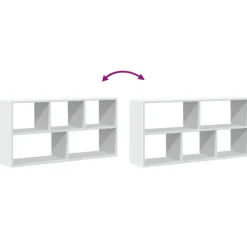 vidaXL Estantería de pared madera ingeniería blanca 100x25x50 cm Blanco Outlet
