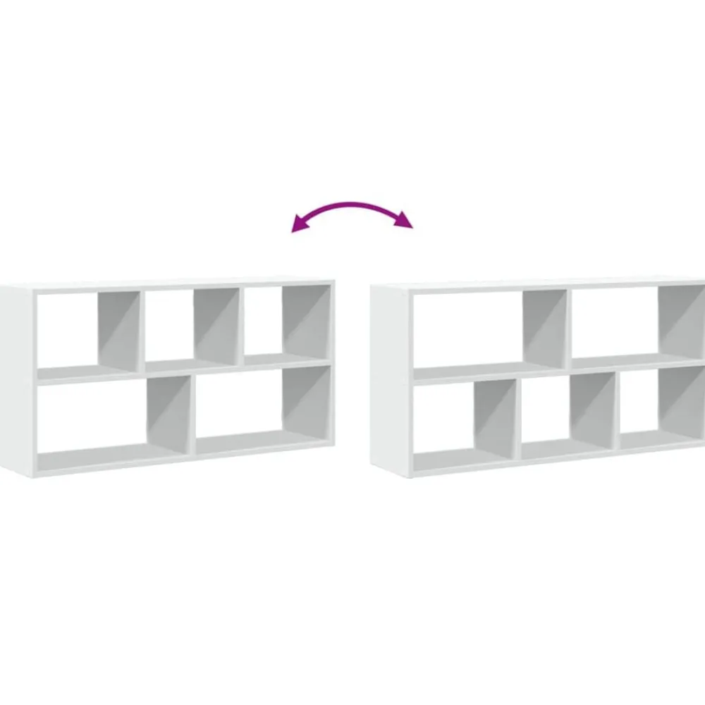 vidaXL Estantería de pared madera ingeniería blanca 100x25x50 cm Blanco Outlet