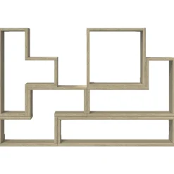 vidaXL Estantería de pared madera ingeniería 96x12x64 cm Roble Sonoma New