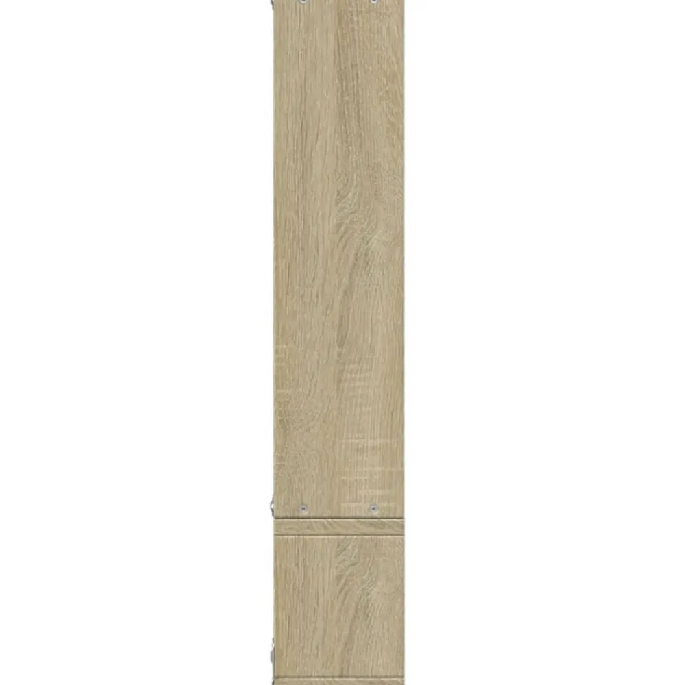 vidaXL Estantería de pared madera ingeniería 96x12x64 cm Roble Sonoma New