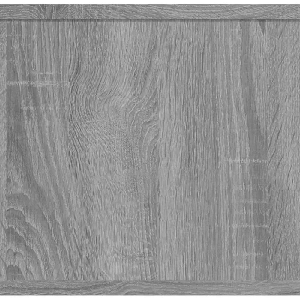 vidaXL Estanterías-Estantería de pared madera contrachapada gris 102x30x29 cm