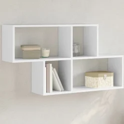 vidaXL Estanterías-Estantería de pared madera ingeniería 100x20x53 cm