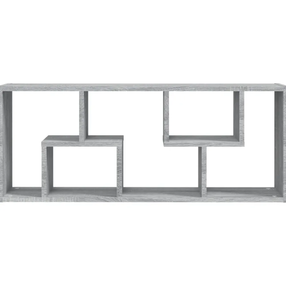vidaXL Estantería de pared madera de ingeniería 36x16x90cm Gris sonoma Clearance