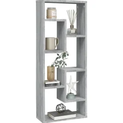 vidaXL Estantería de pared madera de ingeniería 36x16x90cm Gris sonoma Clearance