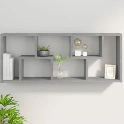vidaXL Estantería de pared madera de ingeniería 36x16x90cm Gris sonoma Clearance