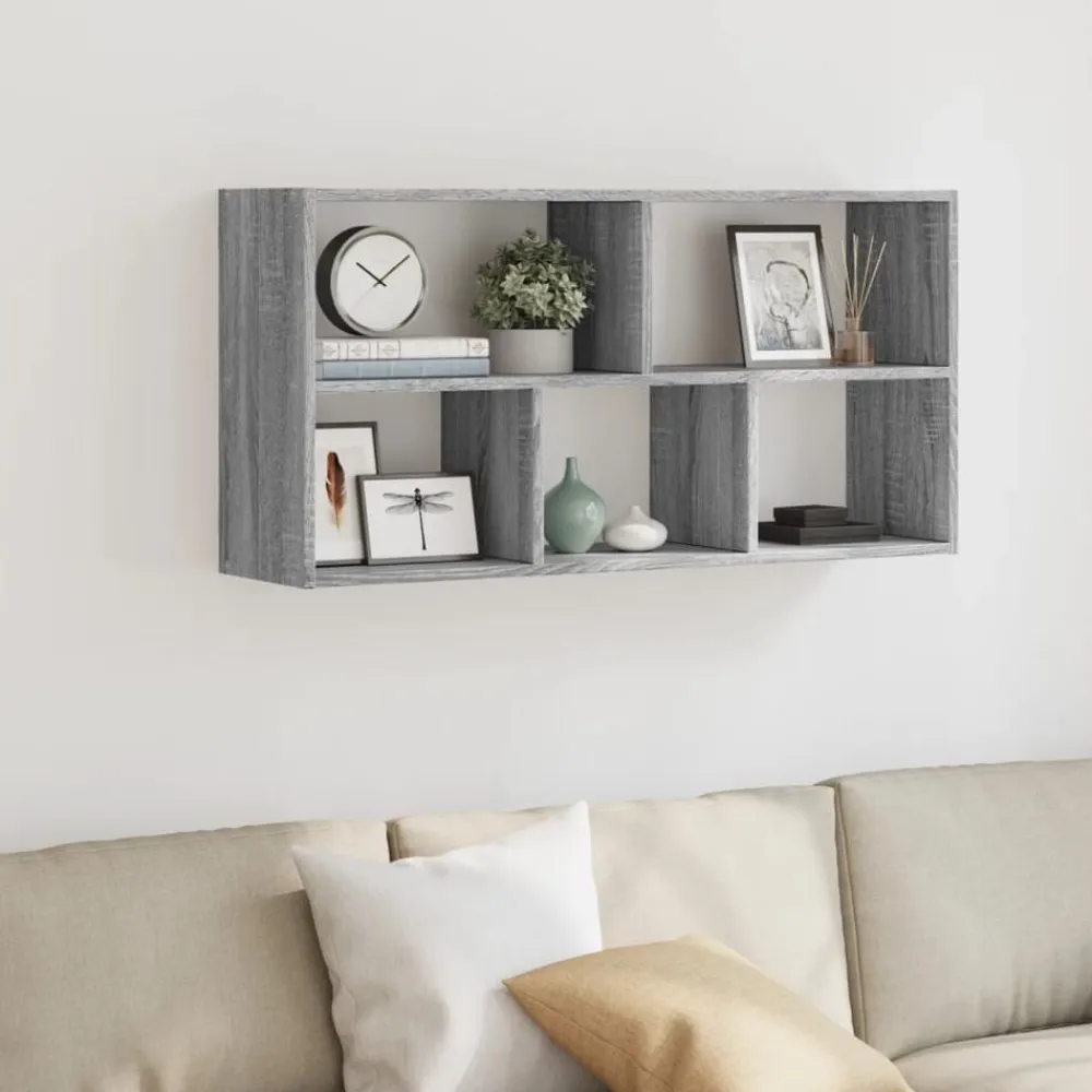 vidaXL Estanterías-Estantería de pared madera ingeniería 100x25x50 cm
