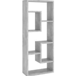 vidaXL Estantería de pared contrachapada gris hormigón 36x16x90 cm Gris hormig&oacute;n Outlet