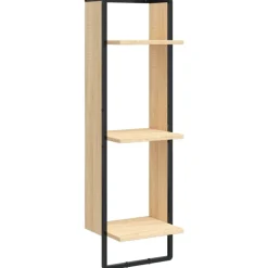 vidaXL Estantería de pared 3 niveles madera 30x25x100 cm Roble Sonoma Best