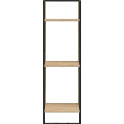 vidaXL Estantería de pared 3 niveles madera 30x25x100 cm Roble Sonoma Best