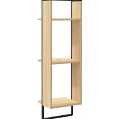 vidaXL Estantería de pared 3 niveles madera 30x25x100 cm Roble Sonoma Best