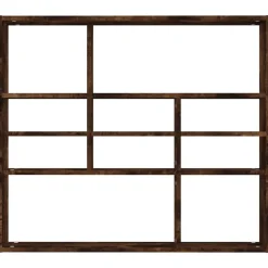 vidaXL Estantería de pared contrachapada 90x16x78 cm Roble ahumado Best