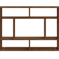 vidaXL Estantería de pared madera ingeniería roble marrón 75x16x55 cm Marrón roble Discount