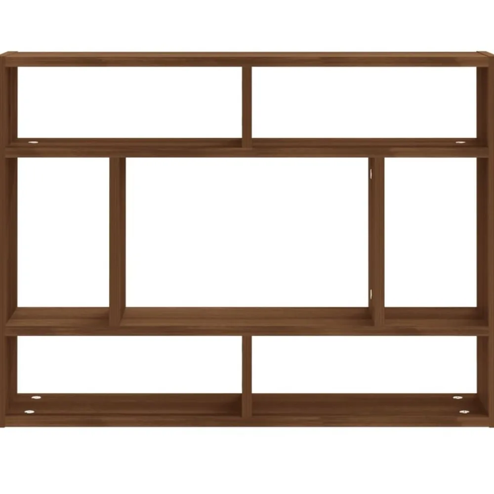 vidaXL Estantería de pared madera ingeniería roble marrón 75x16x55 cm Marrón roble Discount