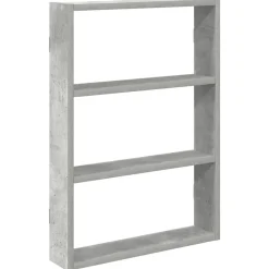 vidaXL Estanterías-Estantería de pared madera ingeniería gris hormigón 43x9x60 cm