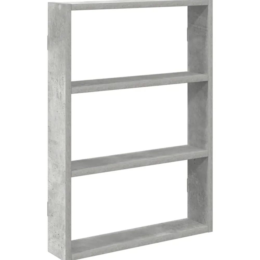 vidaXL Estanterías-Estantería de pared madera ingeniería gris hormigón 43x9x60 cm