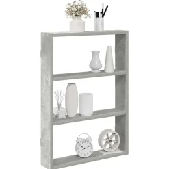 vidaXL Estanterías-Estantería de pared madera ingeniería gris hormigón 43x9x60 cm