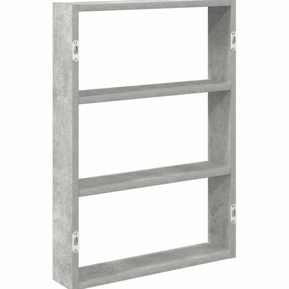 vidaXL Estanterías-Estantería de pared madera ingeniería gris hormigón 43x9x60 cm