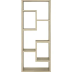 vidaXL Estanterías-Estantería de pared contrachapada color roble 36x16x90 cm