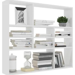 vidaXL Estanterías-Estantería de pared madera contrachapada 90x16x78 cm