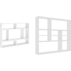 vidaXL Estanterías-Estantería de pared madera contrachapada 90x16x78 cm