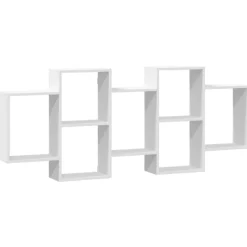vidaXL Estantería de pared madera de ingeniería blanca 159x18x65 cm Blanco Sale