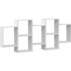 vidaXL Estantería de pared madera de ingeniería blanca 159x18x65 cm Blanco Sale