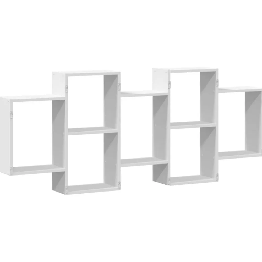 vidaXL Estantería de pared madera de ingeniería blanca 159x18x65 cm Blanco Sale
