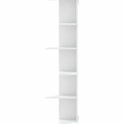 vidaXL Estantería de pared de esquina madera blanca 36,5x36,5x140 cm Blanco Clearance