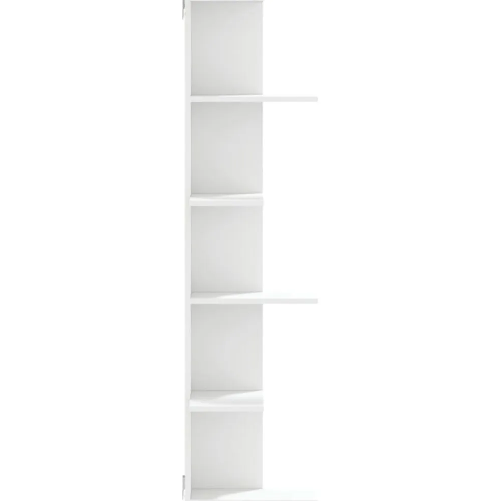 vidaXL Estantería de pared de esquina madera blanca 36,5x36,5x140 cm Blanco Clearance