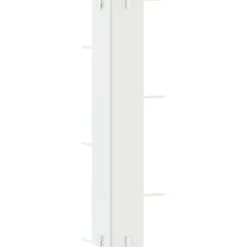 vidaXL Estantería de pared de esquina madera blanca 36,5x36,5x140 cm Blanco Clearance