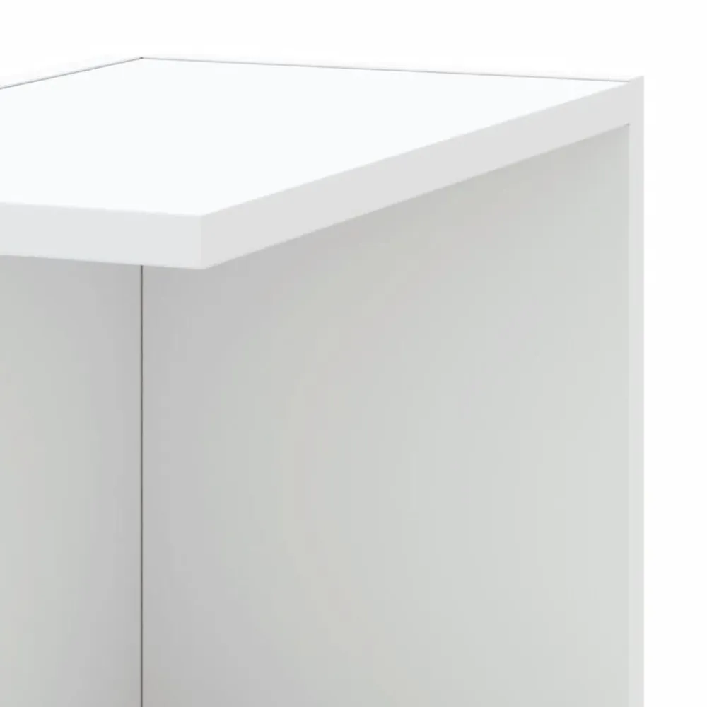 vidaXL Estantería de pared de esquina madera blanca 36,5x36,5x140 cm Blanco Clearance