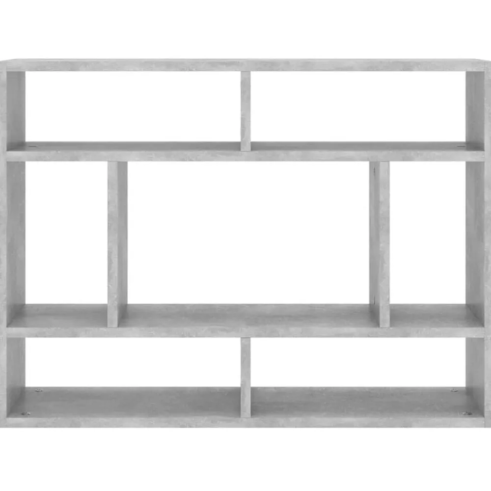 vidaXL Estanterías-Estantería de pared contrachapada gris hormigón 75x16x55 cm
